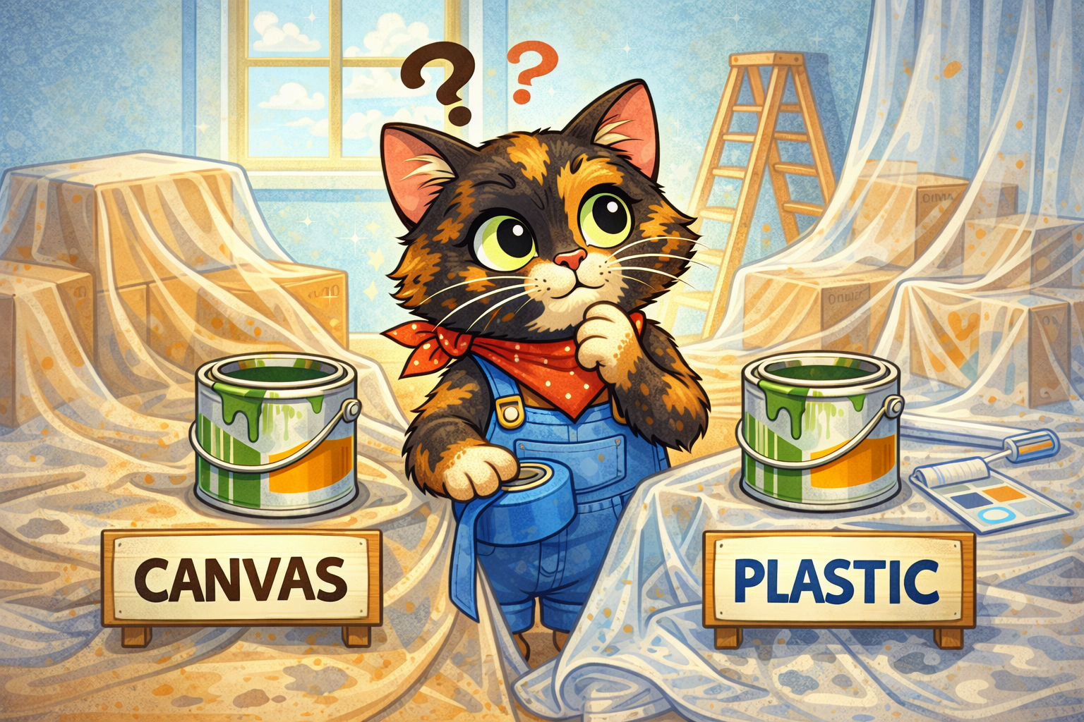 Canvas vs Plastic Drop Cloths: Which One Should You Use?