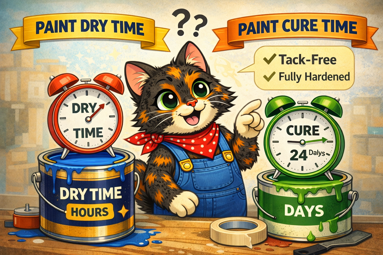 What’s the Difference Between Paint Dry Time and Cure Time?