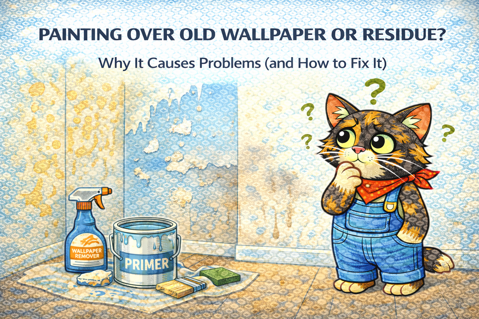 Painting Over Old Wallpaper or Residue: Why It Causes Problems (and How to Fix It)